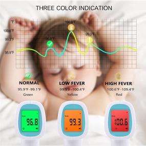img 3 attached to Medical Grade Forehead Thermometer for Adults - No Touch & Instant Reading - Ideal for Baby Care, Bath, and Milk - White+Blue Color