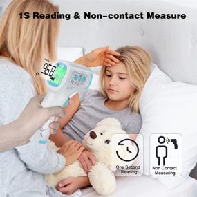 img 2 attached to Medical Grade Forehead Thermometer for Adults - No Touch & Instant Reading - Ideal for Baby Care, Bath, and Milk - White+Blue Color