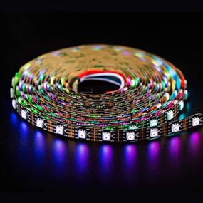 img 3 attached to 🌈 BTF-LIGHTING WS2815 (Upgraded WS2812B) 16.4ft 300 Pixels Magic Dream Color RGB LED Strip Light - Individually Addressable & Flexible | Non-Waterproof Black PCB