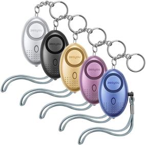 img 4 attached to 🚨 5Pack Personal Safety Alarm Keychain - 140DB Emergency Security Alarm with LED Lights for Women, Men, Children, Elderly