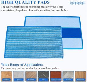 img 3 attached to Ximoon 4 Pack RMF-4X Ultra-Clean Washable Steam Cleaning Pads for HAAN FS, SI, and MS Series Steamers SI-40, SI-70, SI-35 - Part # RMF4X, RMF2X