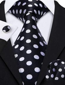 img 3 attached to 👔 Black Polka Woven Fashion by Barry Wang