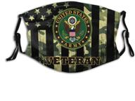 🎖️ us army retired veteran face mask - dust filtered, comfortable, breathable, washable - unisex black, 1 pcs logo