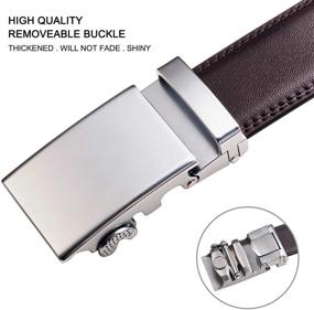 img 2 attached to 👔 Men's Automatic Ratchet Leather Belt