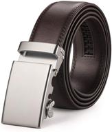 👔 men's automatic ratchet leather belt logo