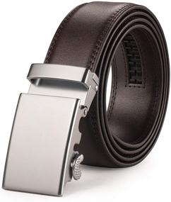 img 4 attached to 👔 Men's Automatic Ratchet Leather Belt