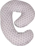 leachco snoogle mini chic - compact side sleeper pregnancy pillow - moroccan gray: comfort and style for expectant mothers logo