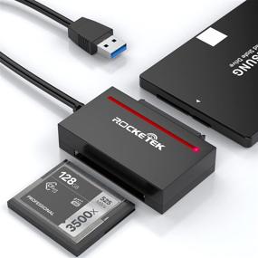 img 4 attached to 🚀 Rocketek USB 3.0 CFast Card Reader and SATA Adapter - Simultaneously Read & Write CFast 2.0 Memory Card and 2.5" HDDs