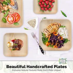 img 2 attached to 🌿 Bamboo Style Palm Leaf Plates Set - Pack of 24 - Dinner (12) &amp; Salad Plates (12) - Compostable Biodegradable Dinnerware, Eco-Friendly Party Pack