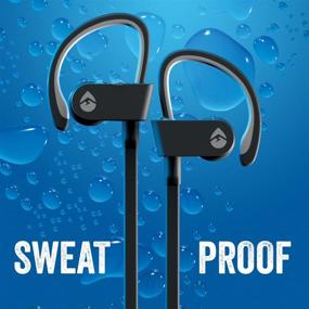 img 1 attached to 🎧 Black ECOXGEAR Sweatproof Sport Buds: Microphones, Controls, Passive Noise Cancellation