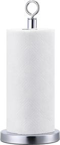 img 4 attached to 🧻 SunnyPoint Heavy-Duty Paper Towel Holder Stand Dispenser with Stainless Steel Base - Fits Standard & Jumbo-Sized Paper Towels, Chrome