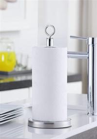 img 3 attached to 🧻 SunnyPoint Heavy-Duty Paper Towel Holder Stand Dispenser with Stainless Steel Base - Fits Standard & Jumbo-Sized Paper Towels, Chrome