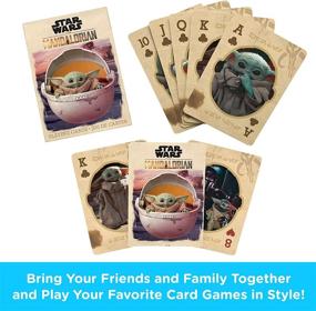 img 3 attached to 🃏 AQUARIUS Star Wars Playing Cards: The Mandalorian 'Baby Yoda' Themed Deck - Officially Licensed Merchandise & Collectibles for Card Game Enthusiasts