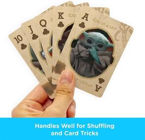 img 1 attached to 🃏 AQUARIUS Star Wars Playing Cards: The Mandalorian 'Baby Yoda' Themed Deck - Officially Licensed Merchandise & Collectibles for Card Game Enthusiasts