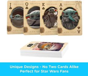 img 2 attached to 🃏 AQUARIUS Star Wars Playing Cards: The Mandalorian 'Baby Yoda' Themed Deck - Officially Licensed Merchandise & Collectibles for Card Game Enthusiasts