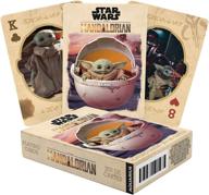 🃏 aquarius star wars playing cards: the mandalorian 'baby yoda' themed deck - officially licensed merchandise & collectibles for card game enthusiasts логотип