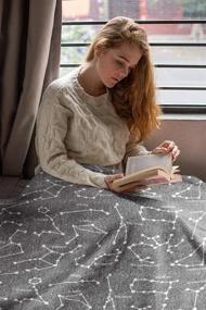 img 3 attached to 🌌 Glow in The Dark Zodiac Constellation Blanket - Multiple Sizes for Solar, Star, Astronomy, Astrology & Astronaut Enthusiasts - Ideal Gift for Men, Women, Teens, Boys & Girls (60x50in)