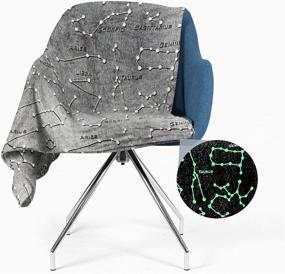 img 4 attached to 🌌 Glow in The Dark Zodiac Constellation Blanket - Multiple Sizes for Solar, Star, Astronomy, Astrology & Astronaut Enthusiasts - Ideal Gift for Men, Women, Teens, Boys & Girls (60x50in)