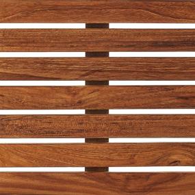 img 1 attached to 🛀 Bare Decor Zen Spa Shower Mat in Solid Teak Wood and Oiled Finish - 31.5" x 19.5