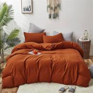 🧡 burnt orange comforter set king: clothknow rustic bedding for women and men - terracotta solid color 3pcs comforter set with 2 rust pillowcases logo