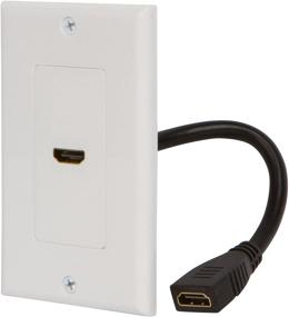 img 4 attached to 🔌 UL Listed HDMI Wall Plate with Built-in Cable: Perfect for Home Theater Systems