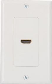 img 2 attached to 🔌 UL Listed HDMI Wall Plate with Built-in Cable: Perfect for Home Theater Systems