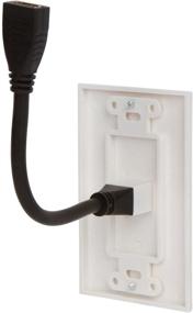 img 1 attached to 🔌 UL Listed HDMI Wall Plate with Built-in Cable: Perfect for Home Theater Systems