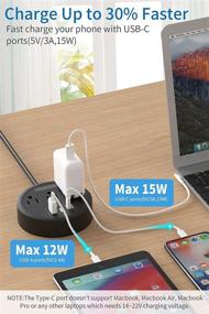 img 3 attached to 🔌 NTONPOWER Compact Power Strip with USB C and 10Ft Extension Cord- Wall Mountable, 3 Outlet 3 USB Ports (3A 15W)- No Surge Protector- Perfect for Travel Dorm Home Office