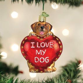 img 3 attached to 🐶 Love My Dog - Glass Blown Ornaments for Christmas Tree by Old World Christmas, Perfect for Pet Lovers