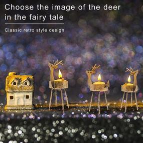 img 2 attached to Christmas Candle Holders: Enhance Your Holiday Decor with CREPRO 6 Pack Reindeer Tealight Holders