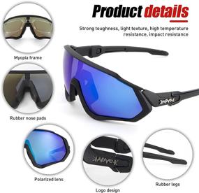 img 1 attached to Enhance Your Performance with KAPVOE TR90 Polarized Cycling Glasses - Perfect Women's and Men's Sports Sunglasses for Running, MTB Biking, and More!