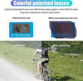 img 2 attached to Enhance Your Performance with KAPVOE TR90 Polarized Cycling Glasses - Perfect Women's and Men's Sports Sunglasses for Running, MTB Biking, and More!