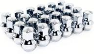 🔩 premium set of 24 veritek chrome lug nuts for ford f-150 expedition lincoln navigator factory wheels - 14x1.5mm, 1.7 inch length, oem style logo