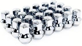 img 3 attached to 🔩 Premium Set of 24 Veritek Chrome Lug Nuts for Ford F-150 Expedition Lincoln Navigator Factory Wheels - 14x1.5mm, 1.7 Inch Length, OEM Style