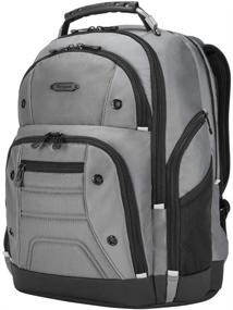 img 1 attached to 🎒 Targus Drifter II Backpack: Durable & Water Resistant Design Ideal for Business Professionals & Commuters, with Large Compartments, Hidden Zip Pocket, Protective 17-Inch Laptop Sleeve, in Gray (TBB23904GL)