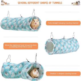 img 1 attached to 🐹 Cozy and Fun: Small Pet Cage Hammock Hanging Tunnel - Perfect Bed and Play Accessories for Ferret, Rat, Chinchilla, and Guinea Pig