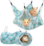 🐹 cozy and fun: small pet cage hammock hanging tunnel - perfect bed and play accessories for ferret, rat, chinchilla, and guinea pig logo