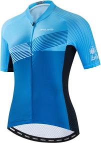 img 4 attached to JPOJPO Cycling Jersey Pockets Reflective Sports & Fitness