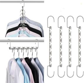 img 4 attached to 👕 Organize Your Closet with Giftol Space Saving Hangers - Metal Magic Cascading Hangers (12 Pack)