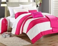 chic home 8 piece comforter decorative logo