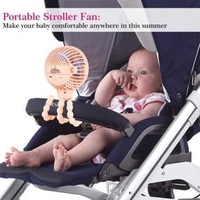 img 1 attached to 👶 Portable Mini Baby Stroller Fan - Flexible Tripod, USB/Battery Powered - Pink