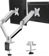 🖥️ enhance your workspace with mountup dual monitor desk mount - fully adjustable double monitor arm with gas spring, fits 2 screens 17-32", holds up to 17.6lbs each - mu0024 logo