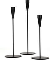 🕯️ elegant legiolia candlestick holders: stylish metal black tall taper candle holder set - perfect for weddings, anniversaries, and parties! logo