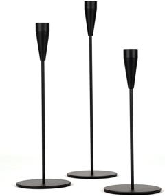 img 4 attached to 🕯️ Elegant Legiolia Candlestick Holders: Stylish Metal Black Tall Taper Candle Holder Set - Perfect for Weddings, Anniversaries, and Parties!