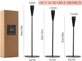 img 1 attached to 🕯️ Elegant Legiolia Candlestick Holders: Stylish Metal Black Tall Taper Candle Holder Set - Perfect for Weddings, Anniversaries, and Parties!