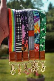 img 1 attached to Tropical Wristlet Keychain - Stylish Keychain Accessories for a Trendy Vibe