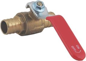 img 1 attached to 🔒 Lead Free Brass PEX Ball Valve, 3/4-in X 3/4-in PEX Shut off Ball Valve with Red & Blue Long Lever, PEX Barb Water Valve with cUPC Certification – Ideal for Hot and Cold Water (Pack of 2)