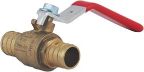 img 2 attached to 🔒 Lead Free Brass PEX Ball Valve, 3/4-in X 3/4-in PEX Shut off Ball Valve with Red & Blue Long Lever, PEX Barb Water Valve with cUPC Certification – Ideal for Hot and Cold Water (Pack of 2)