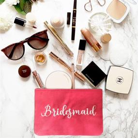 img 3 attached to 💄 Bridesmaid Personalized Cosmetic Embroidery Proposal for Bachelorette Party
