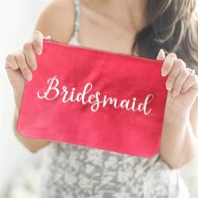 img 1 attached to 💄 Bridesmaid Personalized Cosmetic Embroidery Proposal for Bachelorette Party